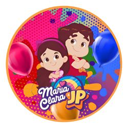 Painel Redondo 50x50 - Maria Clara e JP - PAINEL E CORES