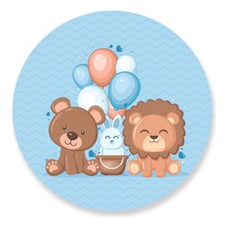 Painel Redondo 50x50 - Meninos - PAINEL E CORES