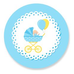 Painel Redondo 50x50 - Meninos - PAINEL E CORES