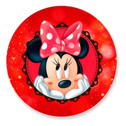 Painel Redondo 50x50 - Minnie - PAINEL E CORES