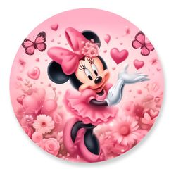 Painel Redondo 50x50 - Minnie - PAINEL E CORES
