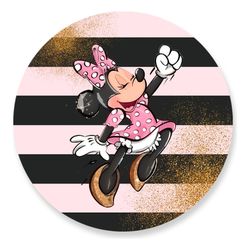 Painel Redondo 50x50 - Minnie - PAINEL E CORES