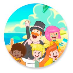 Painel Redondo 50x50 - Mundo Bita - PAINEL E CORES