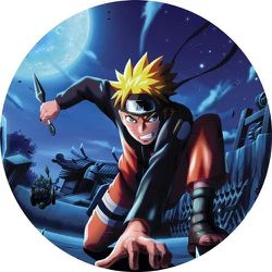 Painel Redondo 50x50 - Naruto - PAINEL E CORES