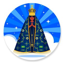 Painel Redondo 50x50 - Nossa Senhora Aparecida - PAINEL E CORES