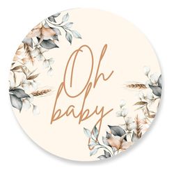 Painel Redondo 50x50 - Oh Baby - PAINEL E CORES