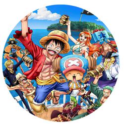 Painel Redondo 50x50 - One Piece - PAINEL E CORES