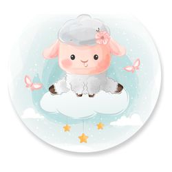 Painel Redondo 50x50 - Ovelhas - PAINEL E CORES