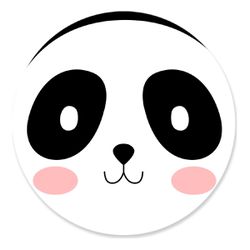 Painel Redondo 50x50 - Panda - PAINEL E CORES