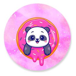 Painel Redondo 50x50 - Panda - PAINEL E CORES