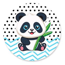 Painel Redondo 50x50 - Panda - PAINEL E CORES