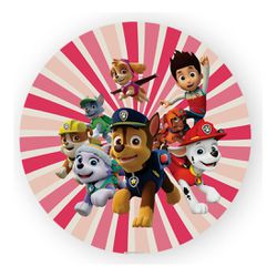 Painel Redondo 50x50 - Patrulha Canina - PAINEL E CORES