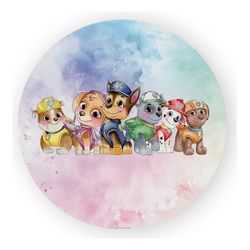 Painel Redondo 50x50 - Patrulha Canina - PAINEL E CORES