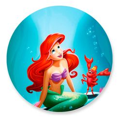 Painel Redondo 50x50 - Pequena Sereia - PAINEL E CORES