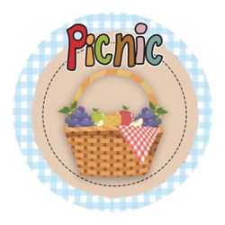 Painel Redondo 50x50 - Picnic - PAINEL E CORES