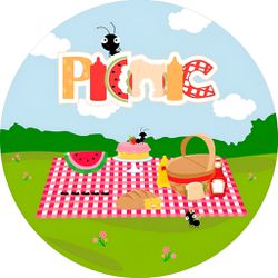 Painel Redondo 50x50 - Picnic - PAINEL E CORES