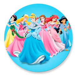 Painel Redondo 50x50 - Princesas - PAINEL E CORES