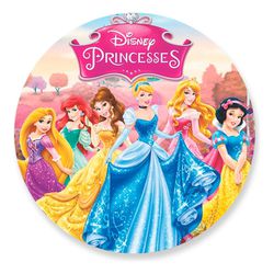 Painel Redondo 50x50 - Princesas - PAINEL E CORES