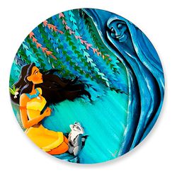 Painel Redondo 50x50 - Princesas - PAINEL E CORES