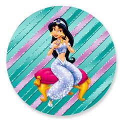 Painel Redondo 50x50 - Princesas - PAINEL E CORES