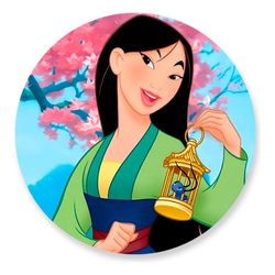 Painel Redondo 50x50 - Princesas - PAINEL E CORES