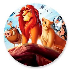 Painel Redondo 50x50 - Rei Leão - PAINEL E CORES