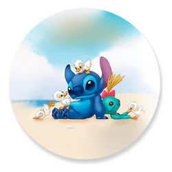 Painel Redondo 50x50 - Stitch - PAINEL E CORES