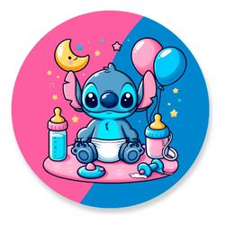 Painel Redondo 50x50 - Stitch - PAINEL E CORES