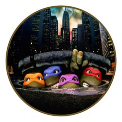 Painel Redondo 50x50 - Tartarugas Ninja - PAINEL E CORES