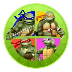 Painel Redondo 50x50 - Tartarugas Ninja - PAINEL E CORES
