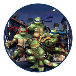 Painel Redondo 50x50 - Tartarugas Ninja - PAINEL E CORES