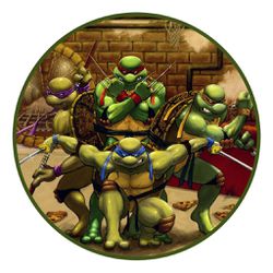 Painel Redondo 50x50 - Tartarugas Ninja - PAINEL E CORES