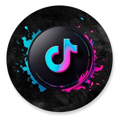Painel Redondo 50x50 - Tik Tok - PAINEL E CORES