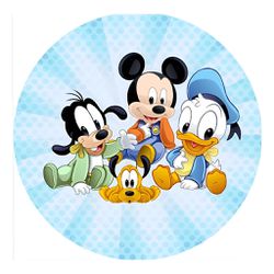 Painel Redondo 50x50 - Turma do Mickey Baby - PAINEL E CORES