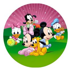 Painel Redondo 50x50 - Turma do Mickey Baby - PAINEL E CORES