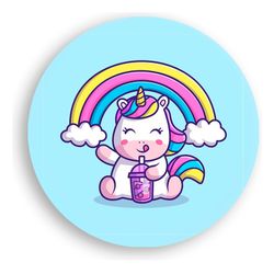 Painel Redondo 50x50 - Unicórnio - PAINEL E CORES