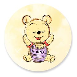 Painel Redondo 50x50 - Ursinho Puff - PAINEL E CORES