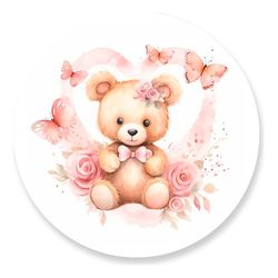 Painel Redondo 50x50 - Urso - PAINEL E CORES