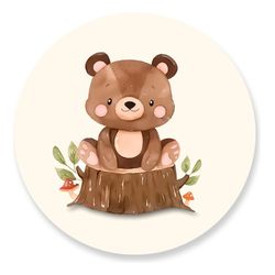 Painel Redondo 50x50 - Urso - PAINEL E CORES