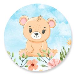 Painel Redondo 50x50 - Urso - PAINEL E CORES