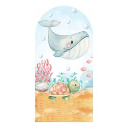 Painel Romano 2x1 - Fundo do Mar - PAINEL E CORES