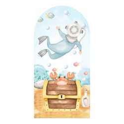 Painel Romano 2x1 - Fundo do Mar - PAINEL E CORES