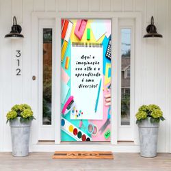 Capa De Porta Para Decoração Volta as Aulas 2 - Painel de Festa Loja Oficial
