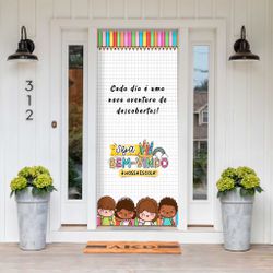 Capa De Porta Para Decoração Volta as Aulas 4 - Painel de Festa Loja Oficial