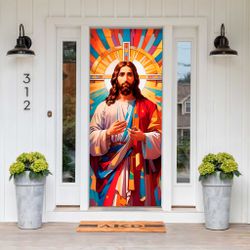 Capa De Porta Para Decoração Jesus 5 - Painel de Festa Loja Oficial