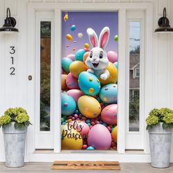 Capa De Porta Para Decoração Páscoa 4 - Painel de Festa Loja Oficial