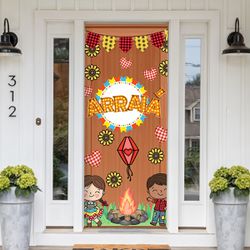 Capa De Porta Para Decoração Tema Festa Junina - Painel de Festa Loja Oficial