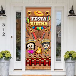 Capa De Porta Para Decoração Tema Festa Junina 2 - Painel de Festa Loja Oficial