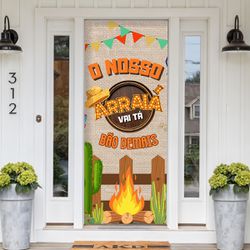 Capa De Porta Para Decoração Tema Festa Junina 4 - Painel de Festa Loja Oficial