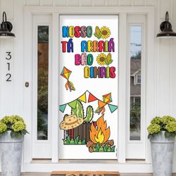 Capa De Porta Para Decoração Tema Festa Junina 5 - Painel de Festa Loja Oficial